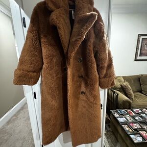 Cozy Brown Faux Fur Coat